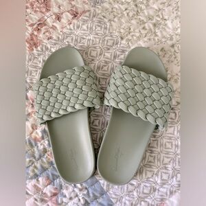 Universal Thread Mint Green Braided Slides Target Polly